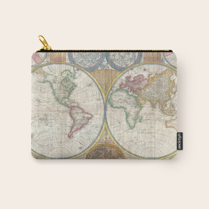 ancient map of the world Carry All Pouch Gallery Image 1