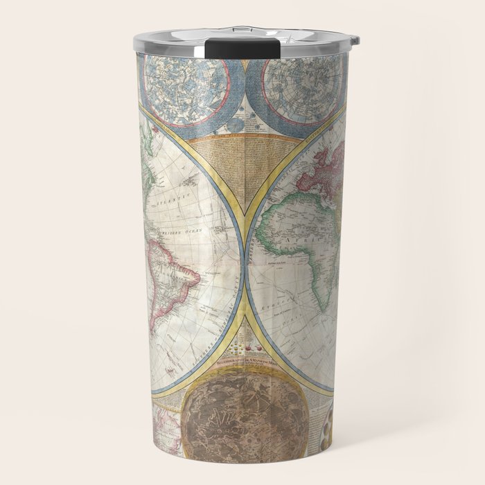 ancient map of the world Travel Mug Gallery Image 1