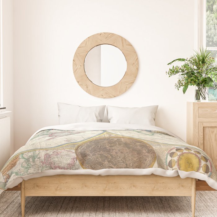 ancient map of the world Duvet Cover Gallery Image 3