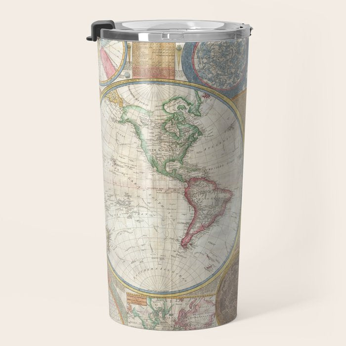 ancient map of the world Travel Mug Gallery Image 3