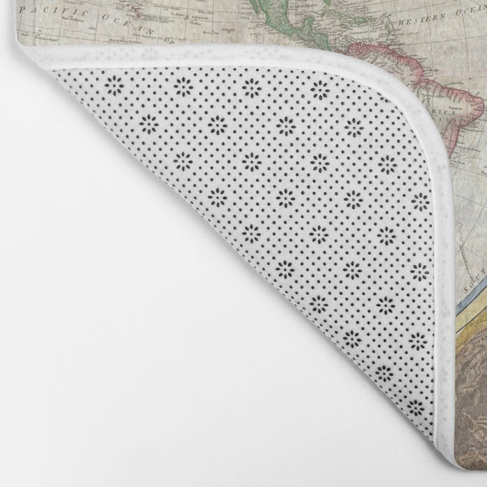 ancient map of the world Bath Mat Gallery Image 2