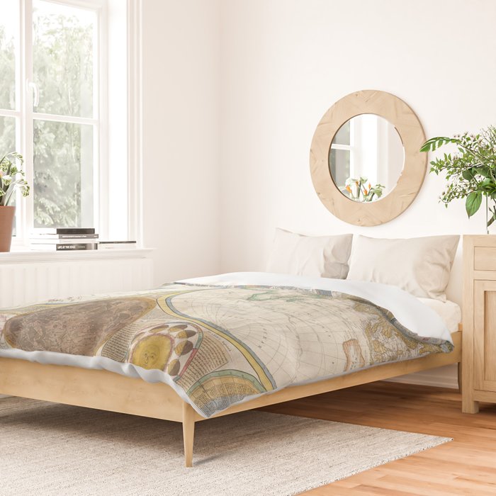 ancient map of the world Duvet Cover Gallery Image 2