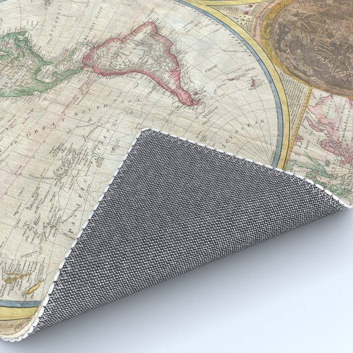 ancient map of the world Rug Gallery Image 4