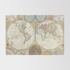 ancient map of the world Rug Gallery Image 2