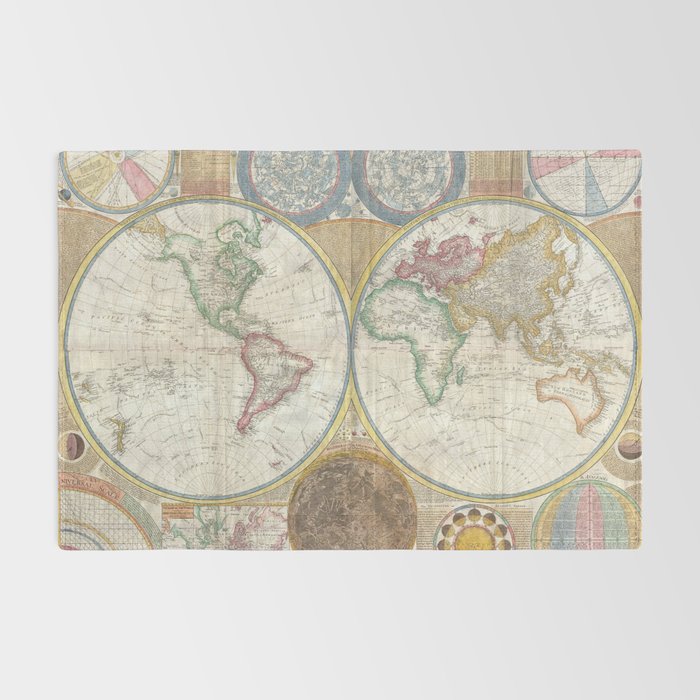 ancient map of the world Rug Gallery Image 2
