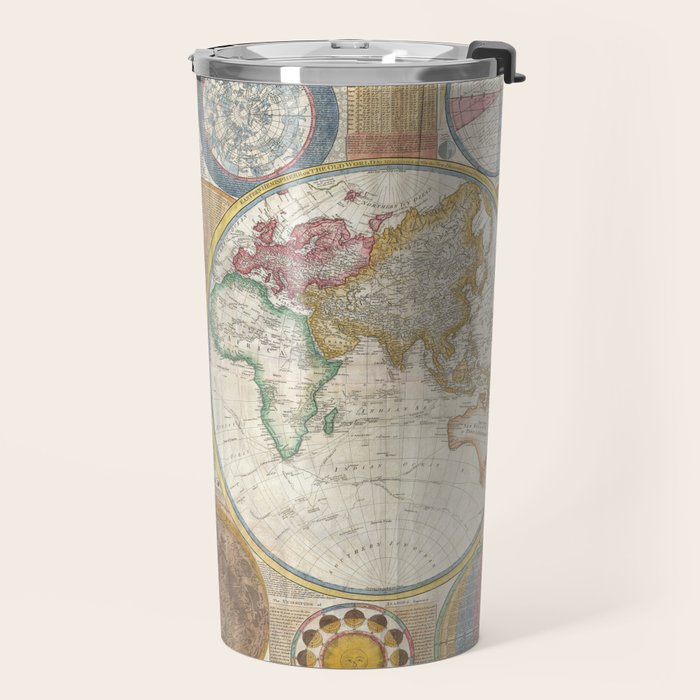 ancient map of the world Travel Mug Gallery Image 2