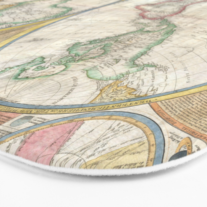 ancient map of the world Bath Mat Gallery Image 3