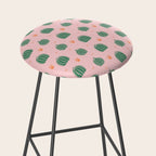 Vintage succulent cactus plant pattern Stool Gallery Image 2