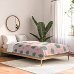 Vintage succulent cactus plant pattern Comforter Gallery Image 2