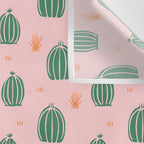 Vintage succulent cactus plant pattern Wall Tapestry Gallery Image 3