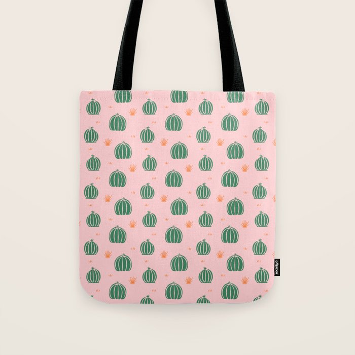 Vintage succulent cactus plant pattern Tote Bag Gallery Image 1