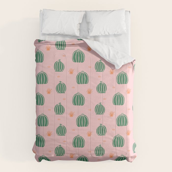 Vintage succulent cactus plant pattern Comforter Gallery Image 6