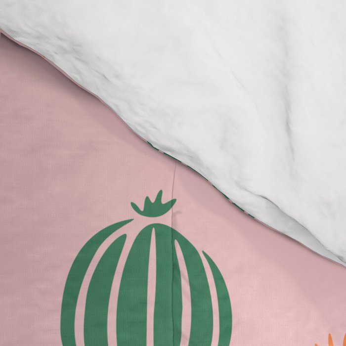 Vintage succulent cactus plant pattern Comforter Gallery Image 4