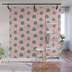 Vintage succulent cactus plant pattern Wall Mural Gallery Image 1