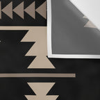 Southwestern Pattern 132 Black and Beige Wall Tapestry Gallery Image 3