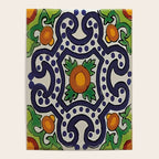 Oranges talavera tile abstract pattern modern decoration Poster Gallery Image 4