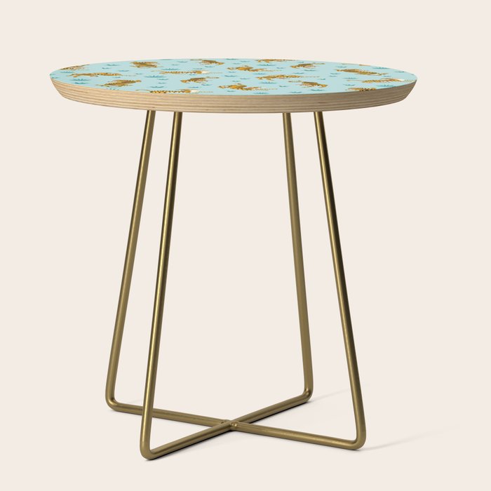 Tigers and tropical leaves. Side Table Gallery Image 1
