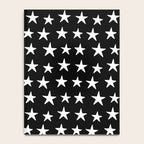 Star Pattern White On Black Notebook Gallery Image 4