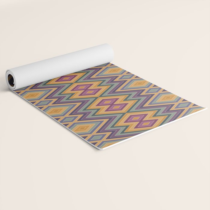 Boho Western Geometric Pattern IV Yoga Mat Gallery Image 2