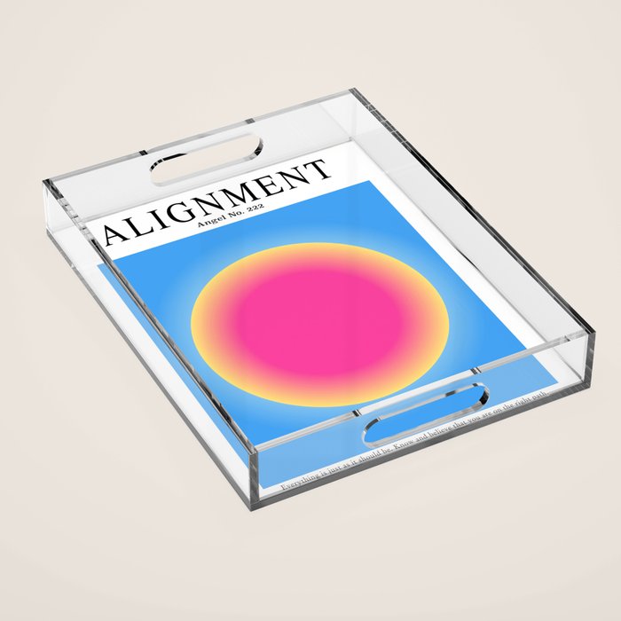 Gradient Angel Numbers: Angel Number 222 - Alignment  Acrylic Tray Gallery Image 1