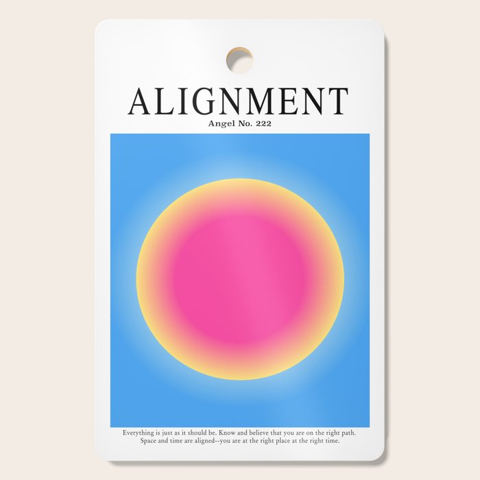 Gradient Angel Numbers: Angel Number 222 - Alignment  Cutting Board Gallery Image 1