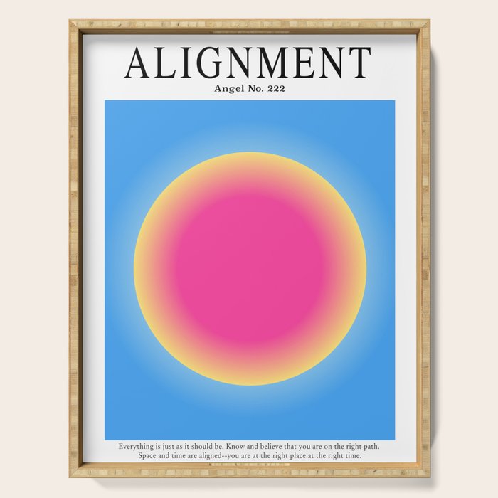 Gradient Angel Numbers: Angel Number 222 - Alignment  Serving Tray Gallery Image 1