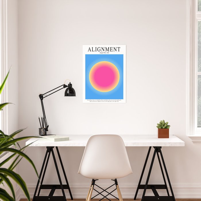 Gradient Angel Numbers: Angel Number 222 - Alignment  Poster Gallery Image 2