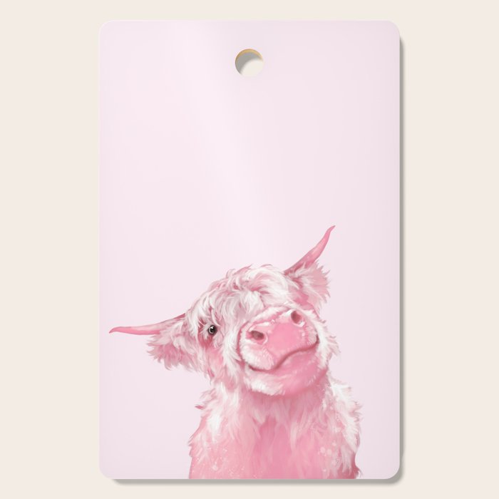 Highland Cow Pink Cutting Board Gallery Image 1
