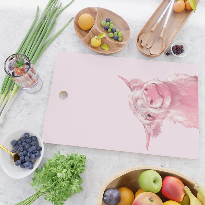 Highland Cow Pink Cutting Board Gallery Image 2