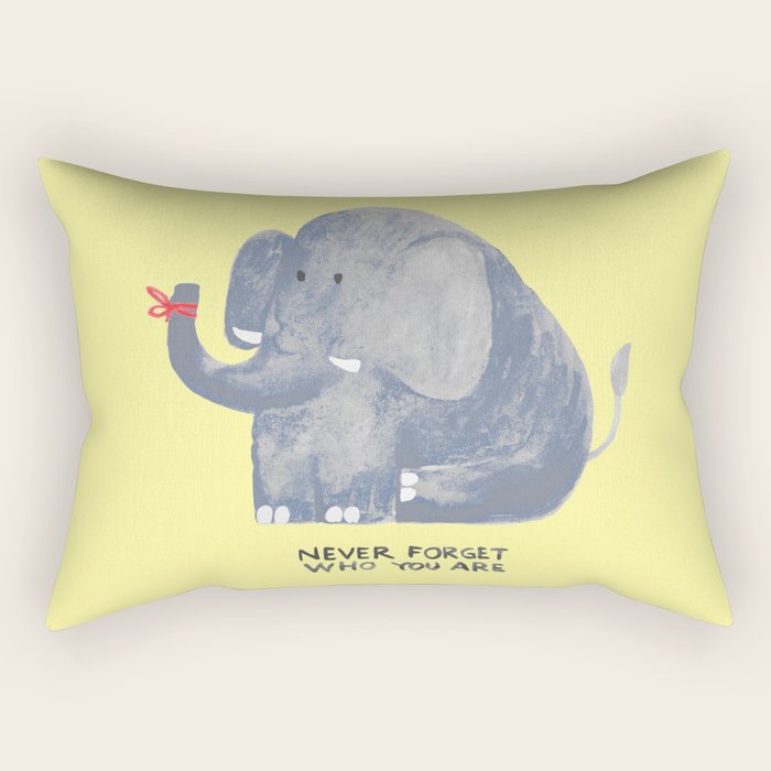Elephant never forgets Rectangular Pillow Gallery Image 2