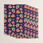 Fruit and bat - dark Wrapping Paper Gallery Image 3