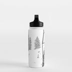 Snow Lift // Ski Chair Lift Colorado Mountains Black and White Snowboarding Vibes Photography Water Bottle Gallery Image 3