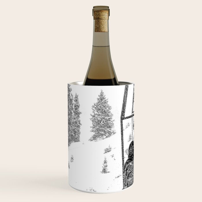 Snow Lift // Ski Chair Lift Colorado Mountains Black and White Snowboarding Vibes Photography Wine Chiller Gallery Image 2