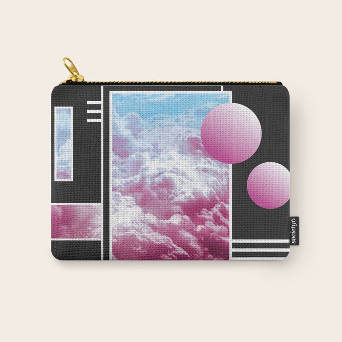 Vaporwave sky / Shapes / 80s / 90s / aesthetic Carry All Pouch Gallery Image 1