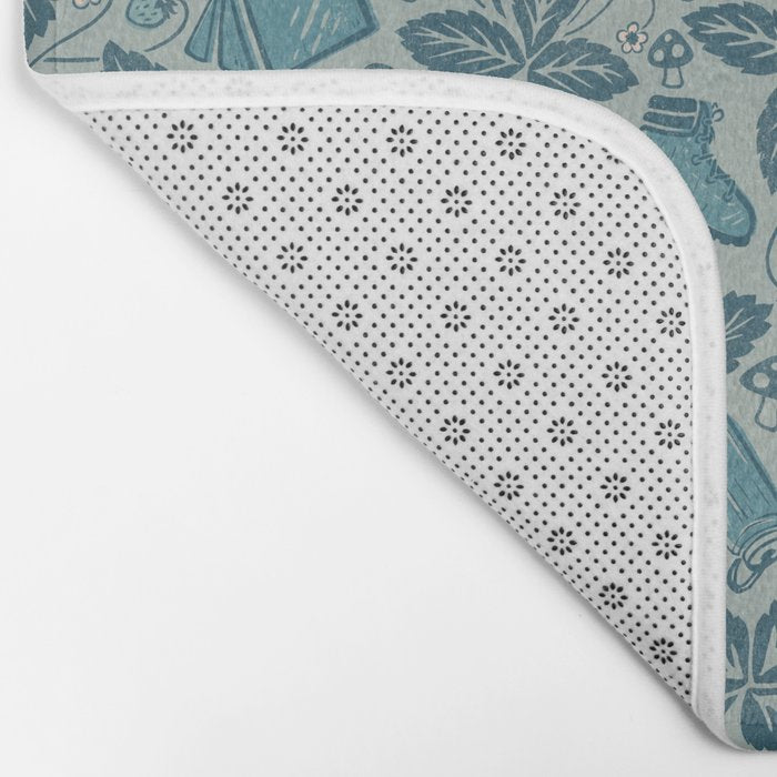 Summer Camping - blue Bath Mat Gallery Image 2