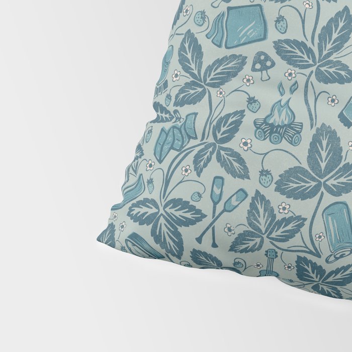 Summer Camping - blue Pillow Sham Gallery Image 4
