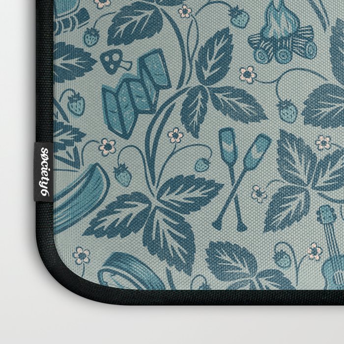 Summer Camping - blue Laptop Sleeve Gallery Image 3