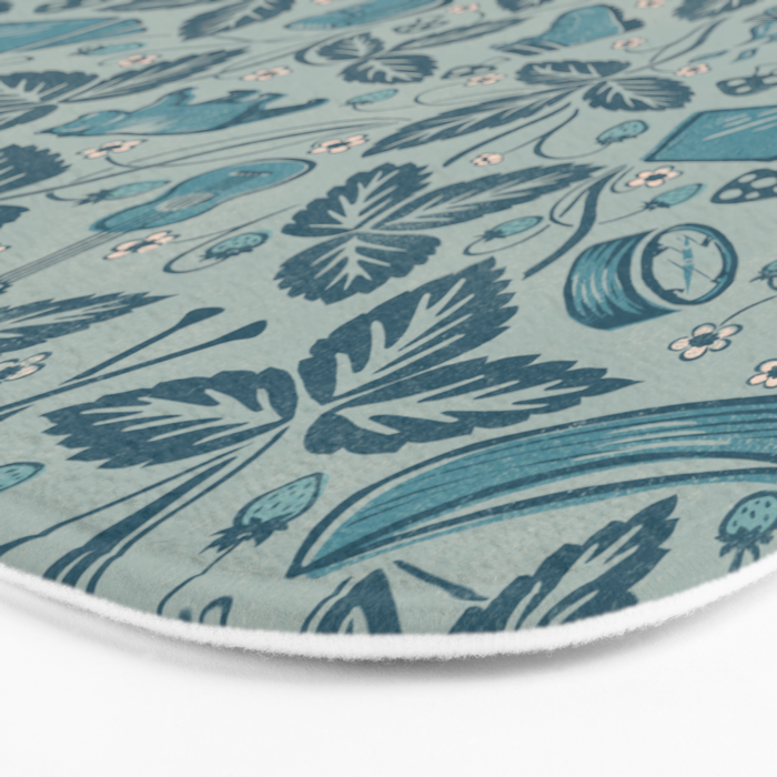 Summer Camping - blue Bath Mat Gallery Image 3