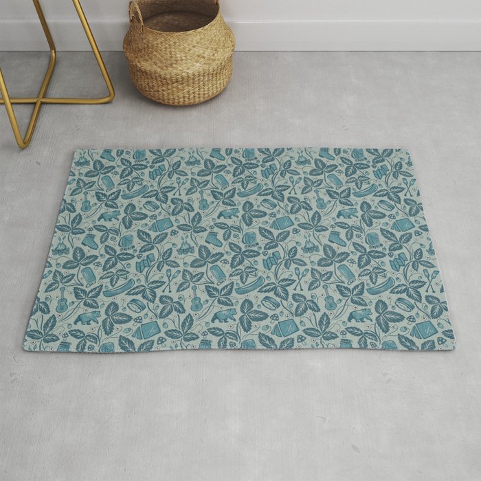 Summer Camping - blue Rug Gallery Image 1