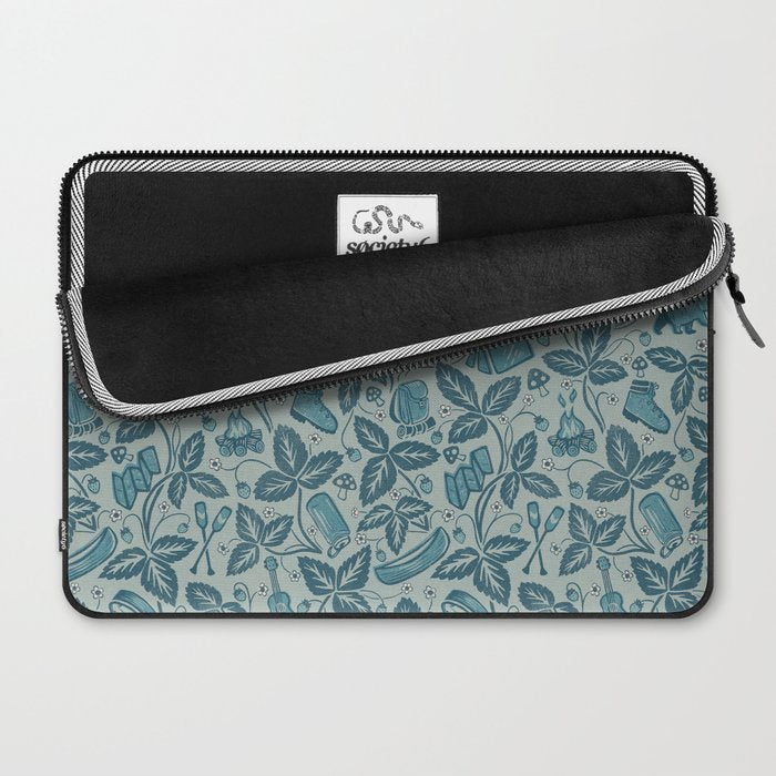 Summer Camping - blue Laptop Sleeve Gallery Image 2