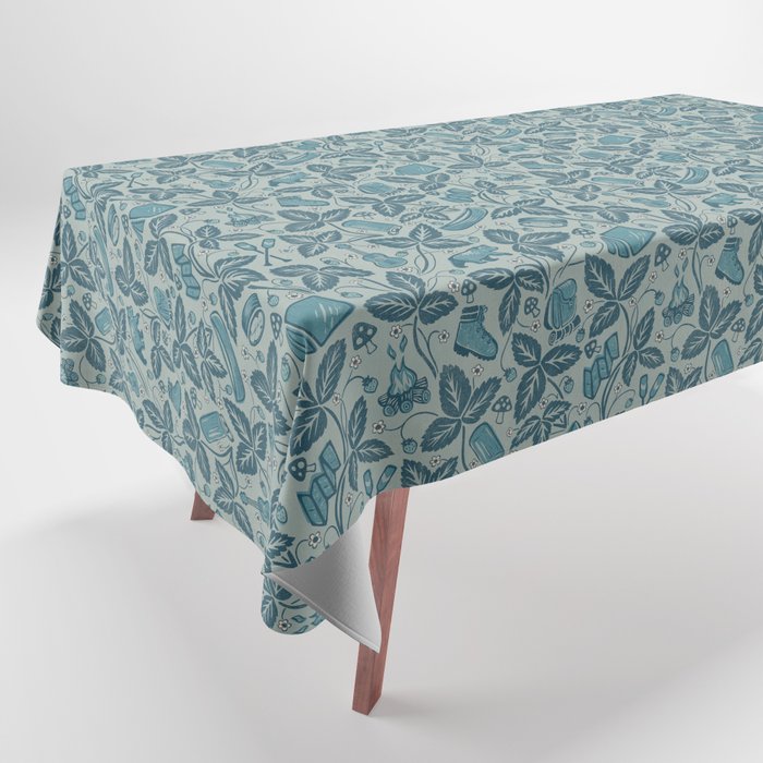 Summer Camping - blue Tablecloth Gallery Image 1