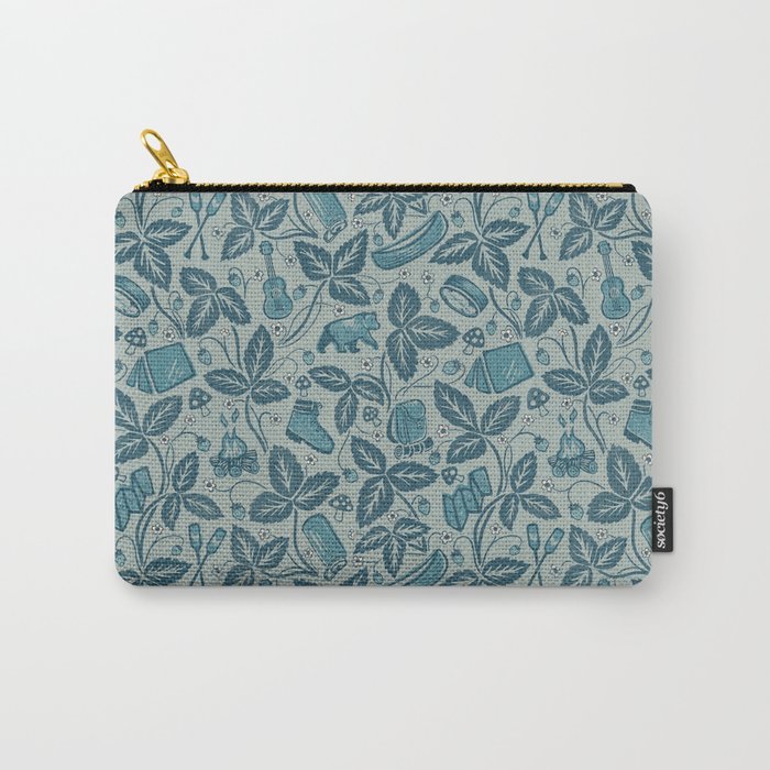 Summer Camping - blue Carry All Pouch Gallery Image 1