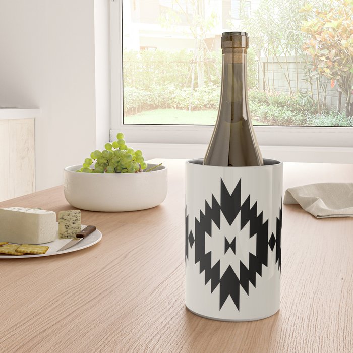 Southwestern Minimalism - Black Neutral Beige Wine Chiller Gallery Image 4