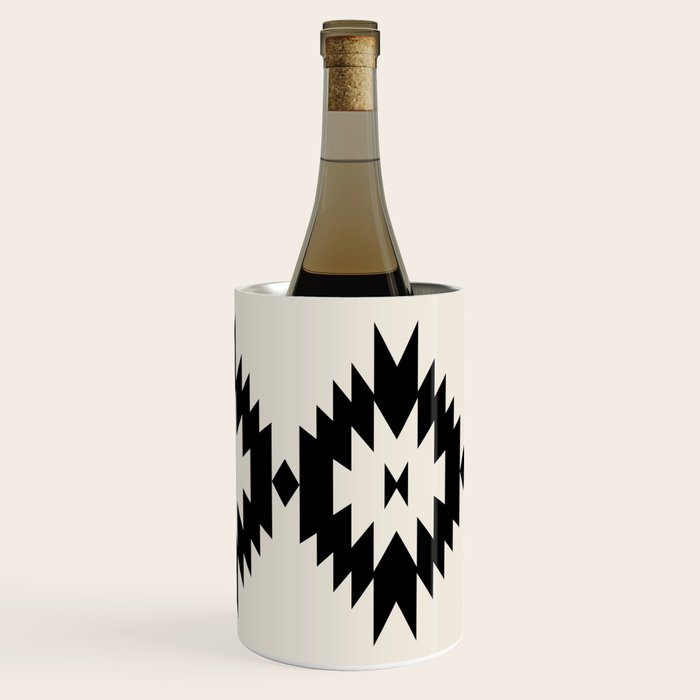 Southwestern Minimalism - Black Neutral Beige Wine Chiller Gallery Image 3