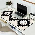 Southwestern Minimalism - Black Neutral Beige Desk Mat Gallery Image 2