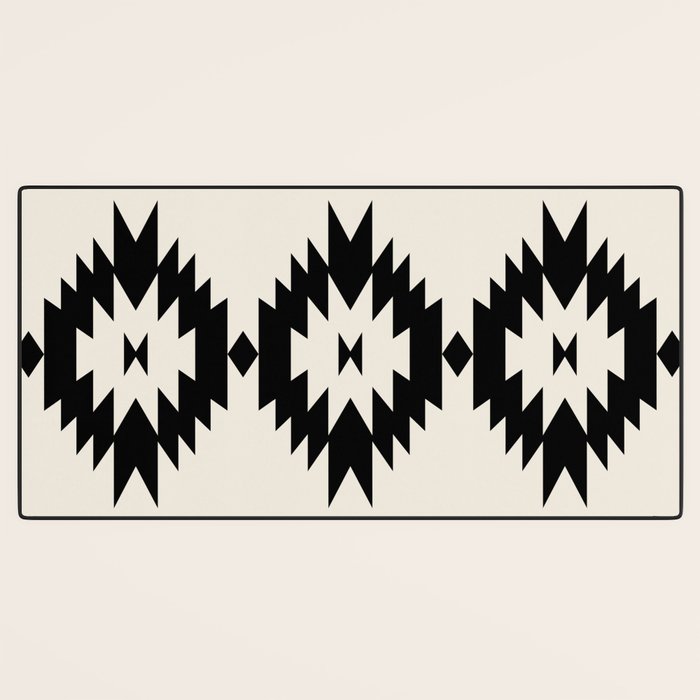 Southwestern Minimalism - Black Neutral Beige Desk Mat Gallery Image 3