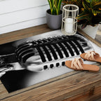 microphone music aesthetic close up elegant mood art photography  Outdoor Rug Gallery Image 2