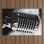 microphone music aesthetic close up elegant mood art photography  Outdoor Rug Gallery Image 1