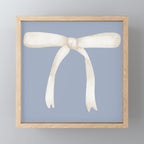 Bows & Ribbons Pattern XLIV Light Pastel Blue Mini Art Print Gallery Image 1