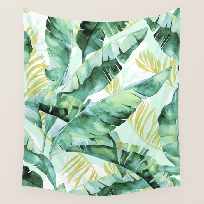 Banana leaf Wall Tapestry Gallery Image 1